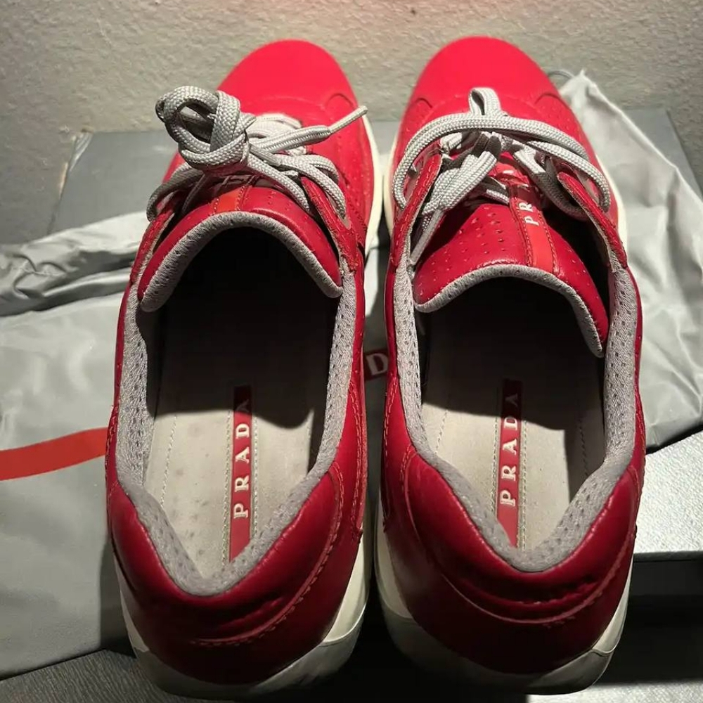 Prada America's cup 🍒 cherry red sz 9 - Picture 7 of 7